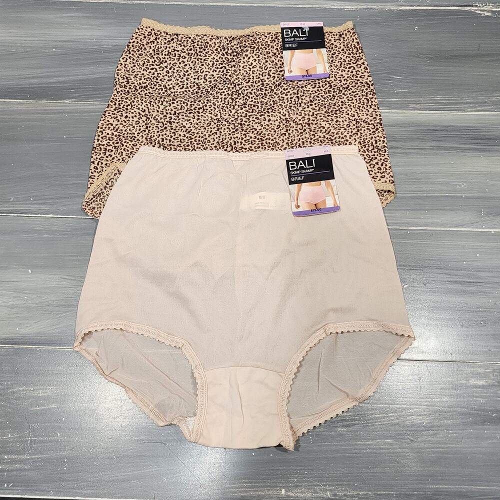 Bali Skimp Skamp Brief Underwear 2633 Full Coverage 2 Pair Size‎ Medium
